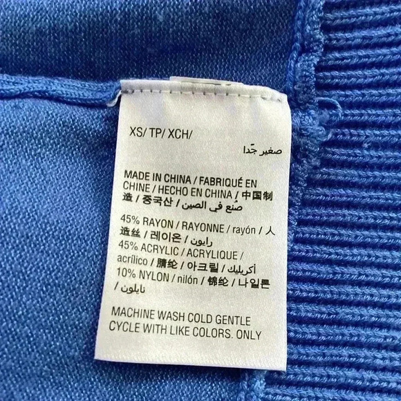 Charter Club Blue  Open Cardigan Long sleeve Size XS Soft - Picture 6 of 6